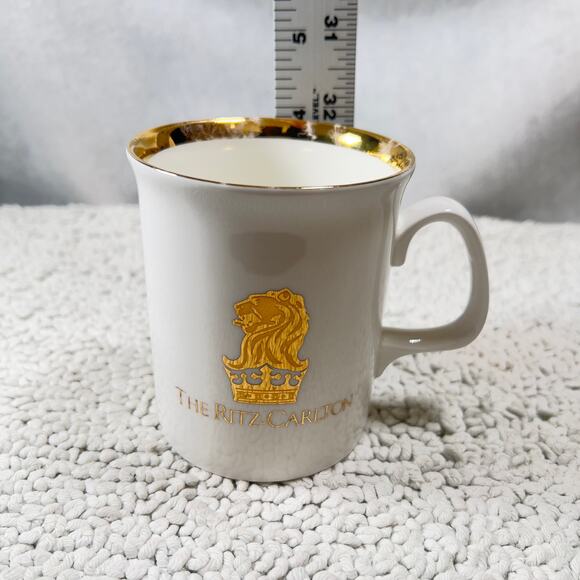 Ritz Carlton Mug White Fine Bone China Mug Gold Trim Duchess England ~3.75" H - Picture 8 of 10
